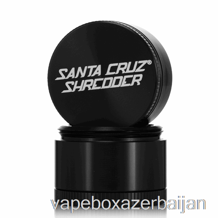 Vape Baku Santa Cruz Shredder 1.6inch Small 4-Piece Grinder Black (40mm)